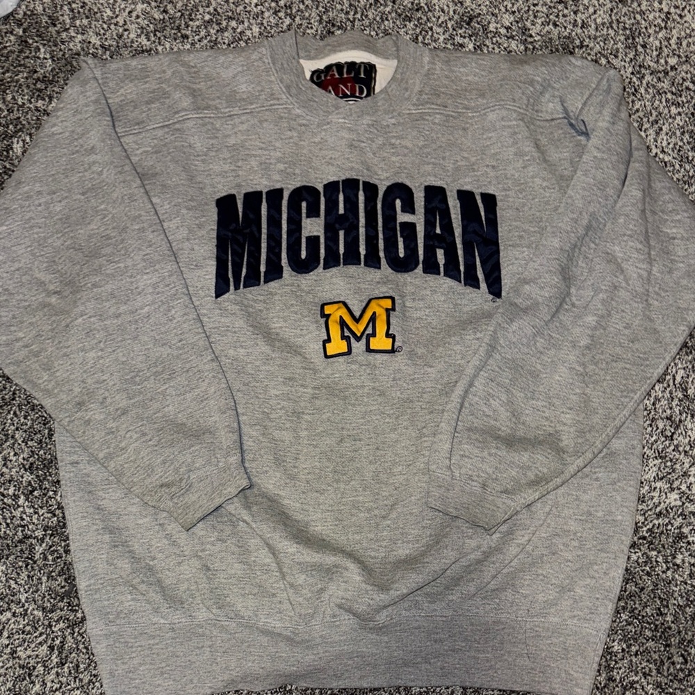 Gray Michigan Crewneck Sweater